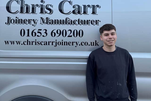 Aspiring joiner, Freddie Carr, 18 from Rillington.