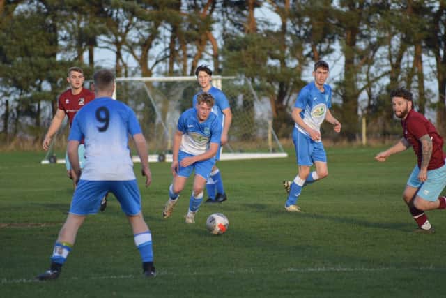 Heslerton, blue kit, take on Danby. Photos by Cherie Allardice