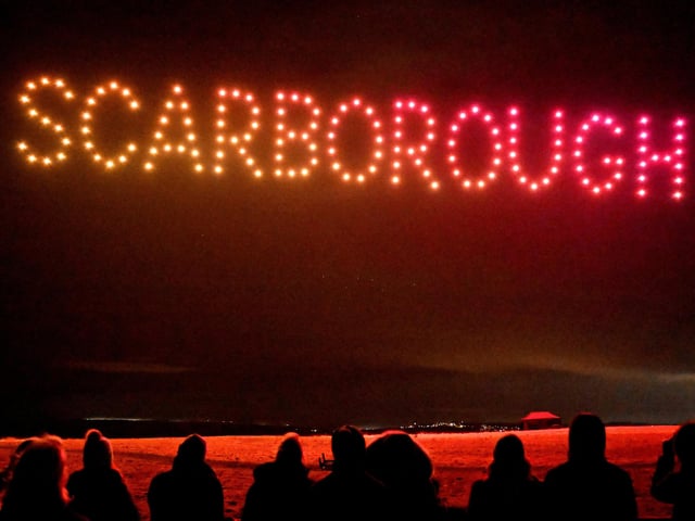 Scarborough with it's name in lights