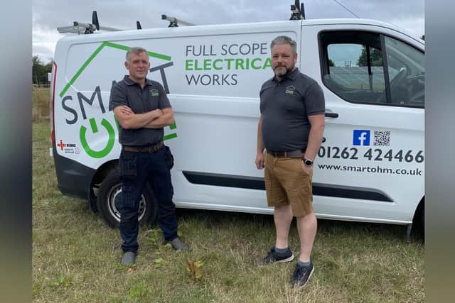 Jamie Webber with his business partner Glyn Lambert.