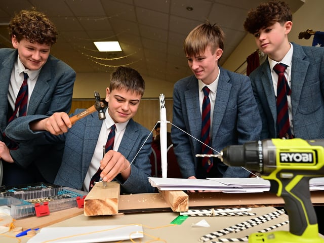 Scarborough College students working on their project