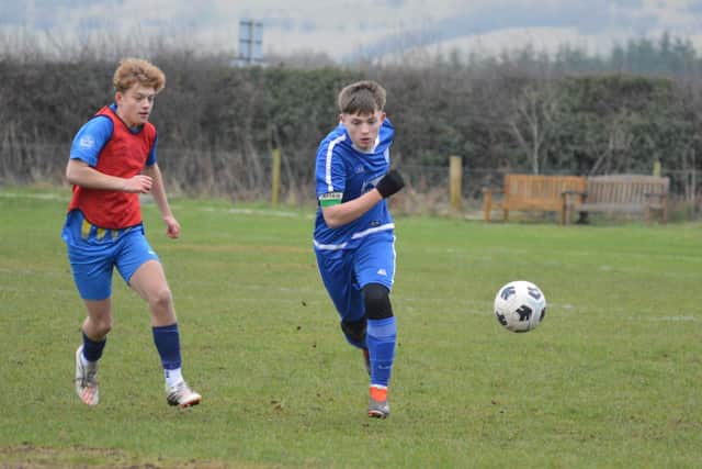 Heslerton Under-16s, in blue, against Hamilton Panthers. Photo by Cherie Allardice