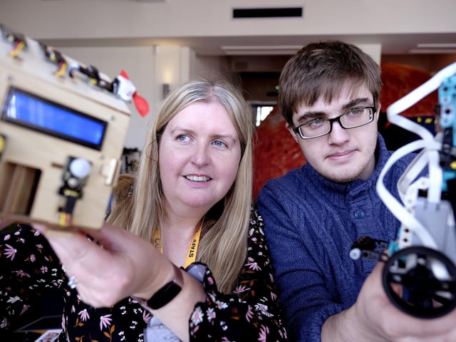 Coventry University's Camilla Stevenson with Sean Smith