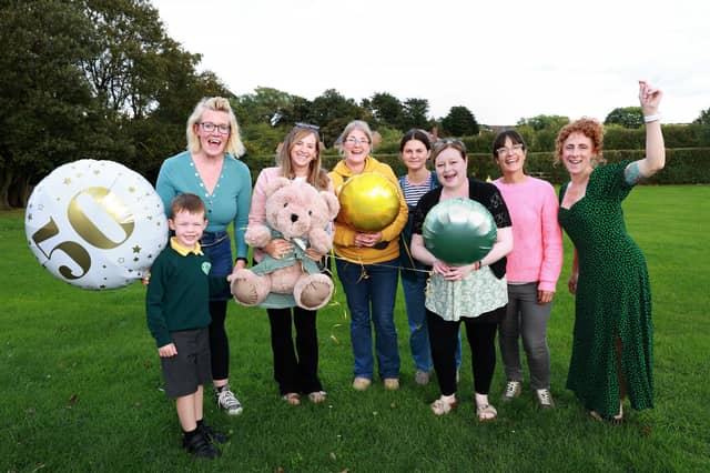 Staff and friends of Lindhead School celebrate the 50th anniversary