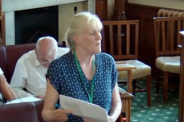 Bridlington Councillor Jayne Phoenix addresses the Full Council meeting.