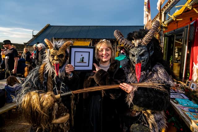 Krampus characters at Made in Whitby,Picture: James Hardisty.
