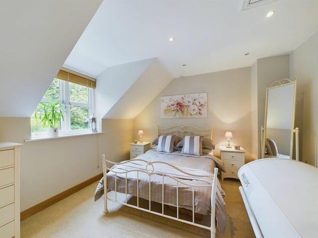 One of three cottage bedrooms.