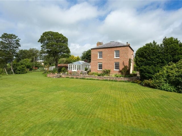 Looking back towards the house from the extensive garden.