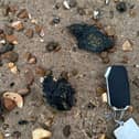 Plastic nurdles identified on the shore - Image: Maritime and Coastguard Agency