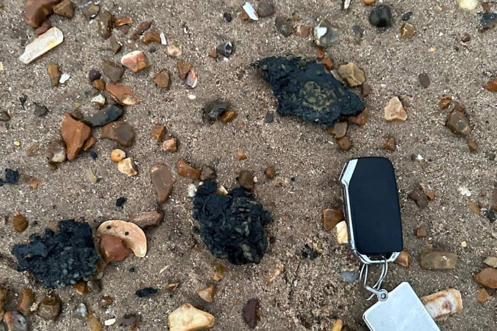 Plastic nurdles identified on the shore - Image: Maritime and Coastguard Agency