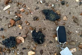 Plastic nurdles identified on the shore - Image: Maritime and Coastguard Agency