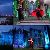 Whitby Abbey will be illuminated over half-term week.