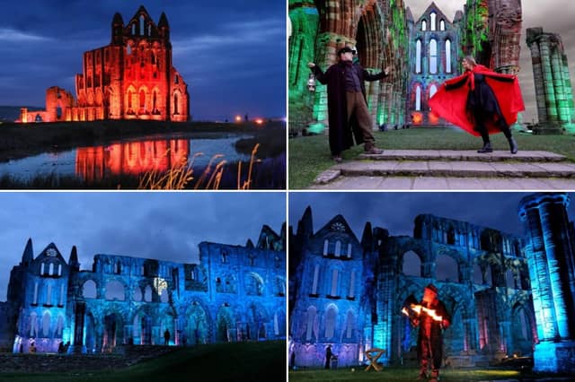 Whitby Abbey will be illuminated over half-term week.