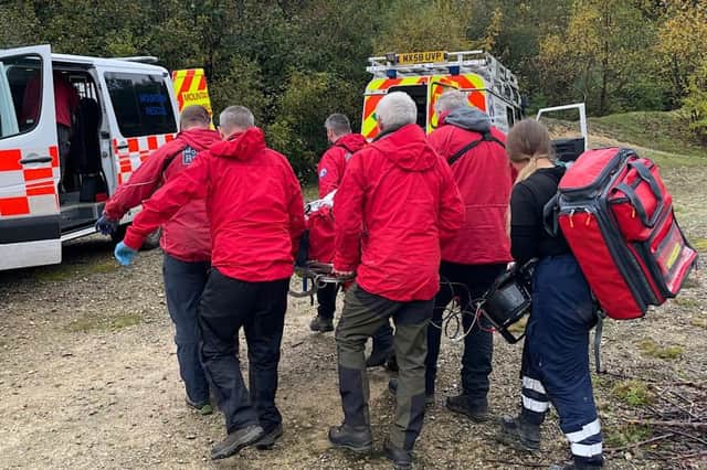 Scarborough and Ryedale Mountain Rescue Team  were called to assist the mountain biker near Allerston (Image: SMRT)