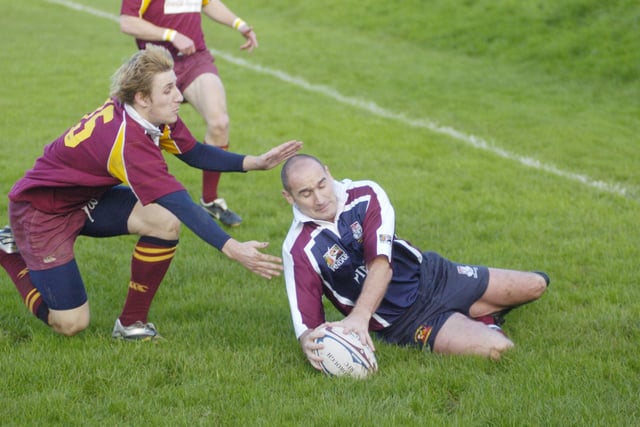 Do you know this Scarborough RUFC player scoring a try v Sandal?