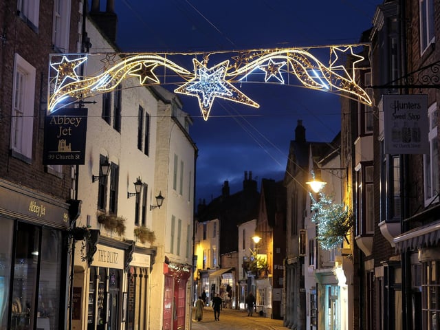 Church Street lit up.