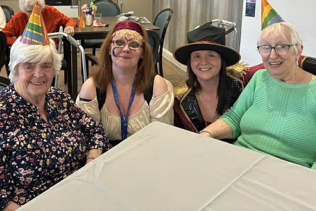Party hats on for residents of The Mayfield Care Home in Whitby.