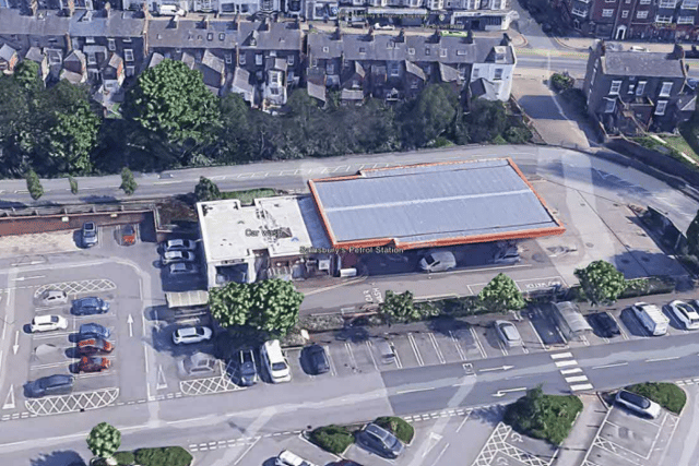 Sainsbury's petrol filling station in Falsgrave Road, Scarborough. Image courtesy of applicant, Google Maps.