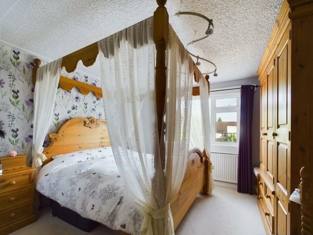 One of the property's three bedrooms.
