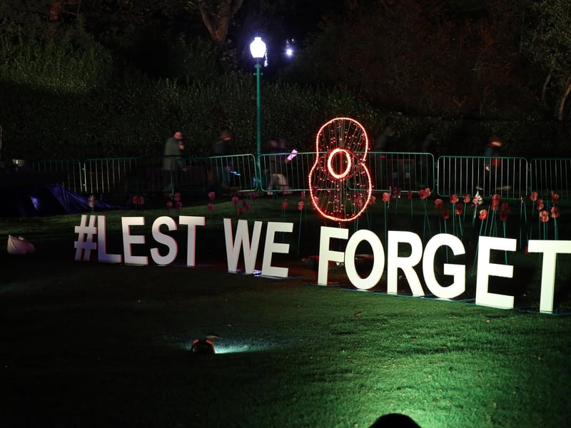 There were numerous artworks of remembrance and reflection on the 80-year anniversary since the end of the Second World War.