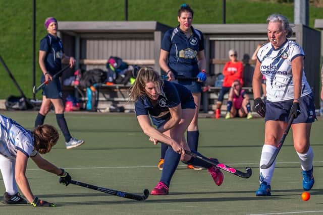 Lisette Lane netted the fourth goal in Whitby Ladies' 4-1 win at Newcastle Medics. Photo by Brian Murfield