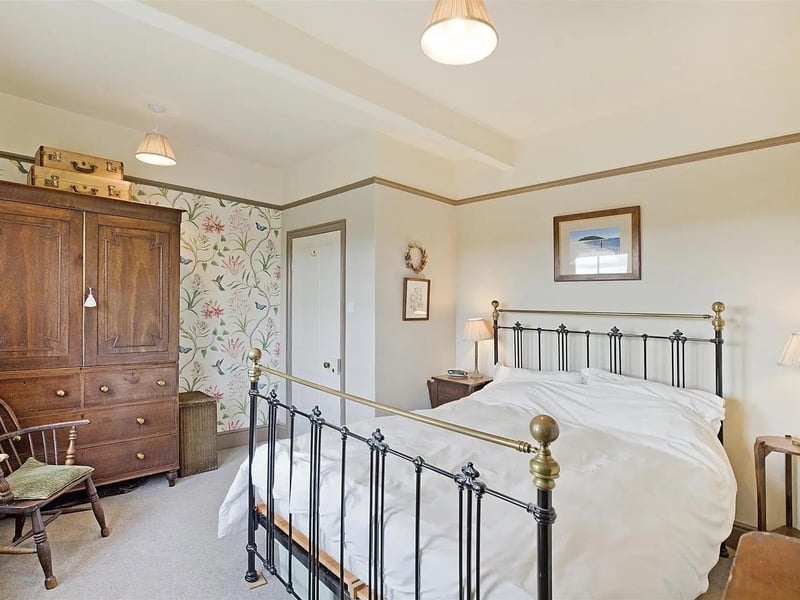 One of the unique property's three bedrooms.