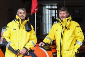 RNLI crew members Jonathan Marr and Matt Sharpe who will be sharing their knowledge and experience at the event.