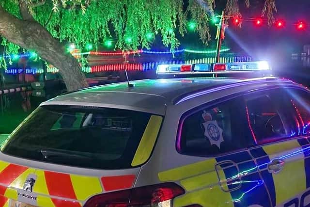 The racist graffiti was daubed on the side wall of the One Stop shop on North Marine Road
