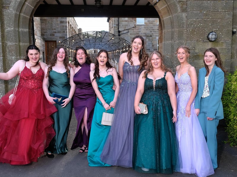 Caedmon College girls celebrate their prom.