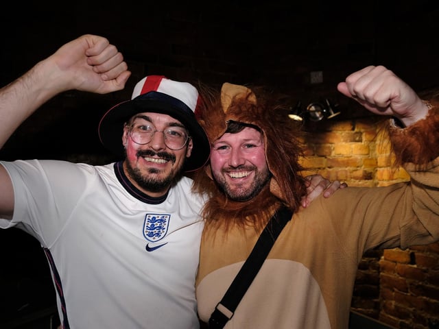 Fans enjoying the final - at least until the 87th minute.