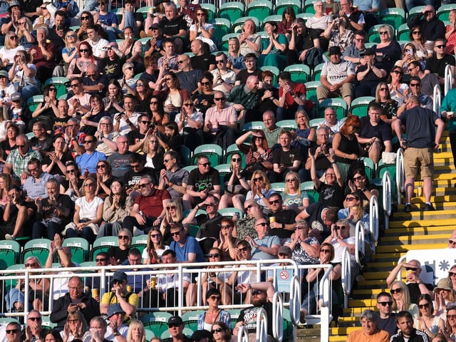 The crowd begins to gather