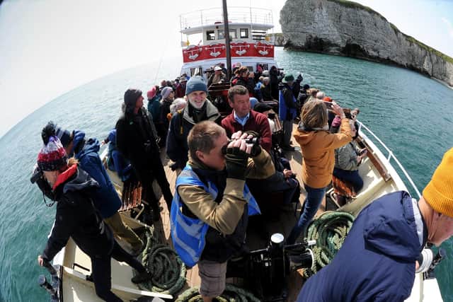 RSPB volunteers are on board and the running commentary gives a unique insight into the seabird spectacle. Photos courtesy of Simon Hulme