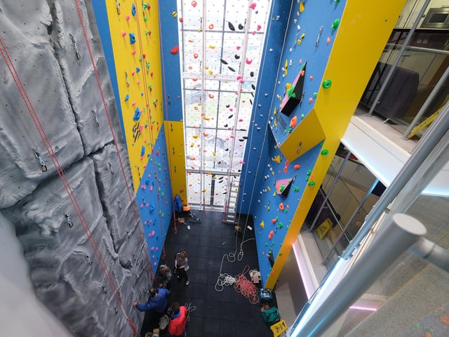 View of the climbing wall. picture: Richard Ponter