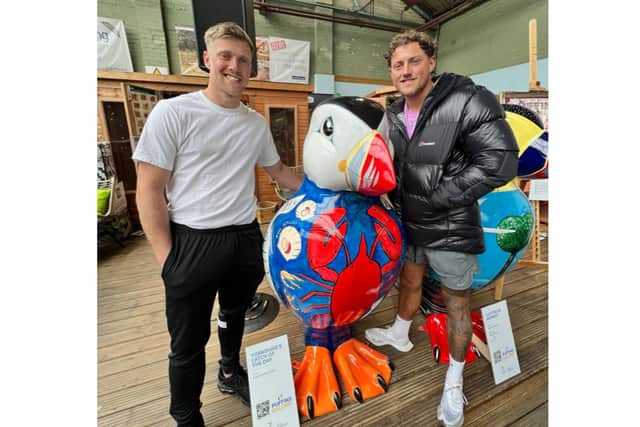 Lewis Warters and his brother.