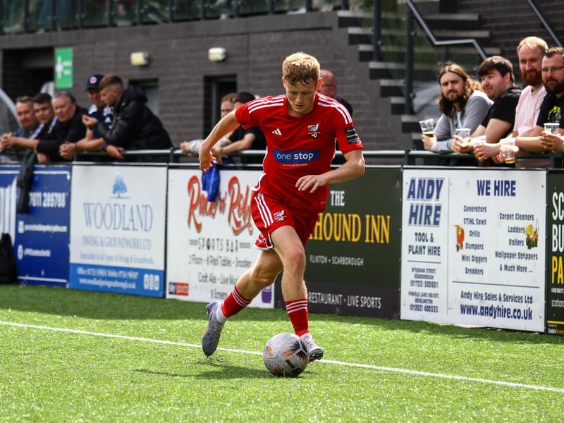 Harry Green works his way down the left wing for Boro.