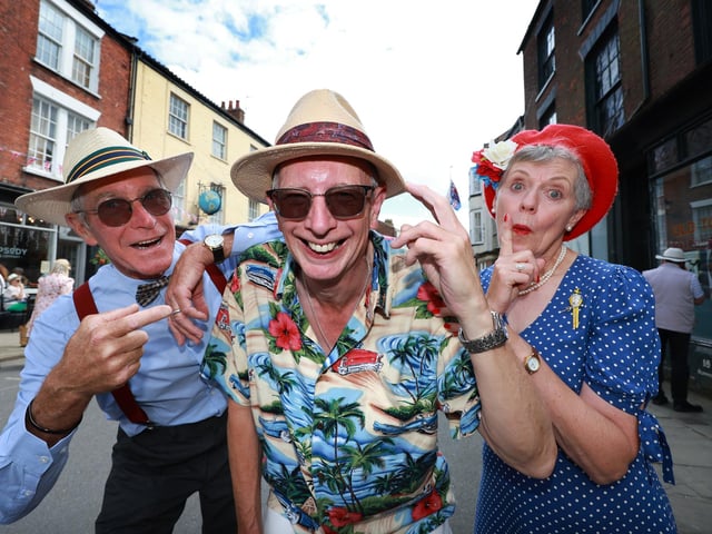 Having great fun at The Bridlington Vintage Fair in the Old Town. picture: Richard Ponter