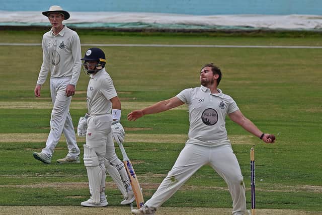 Archie Hammond also claimed three wickets for Scarborough. PHOTOS BY SIMON DOBSON