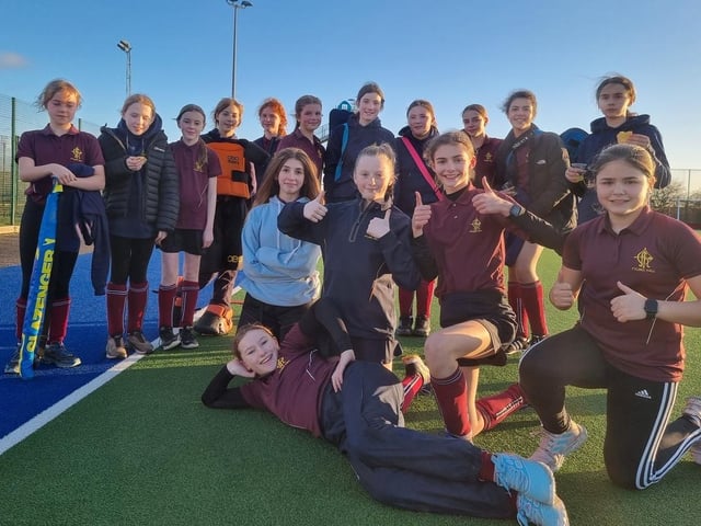 Fyling Hall School hockey players ready for action.