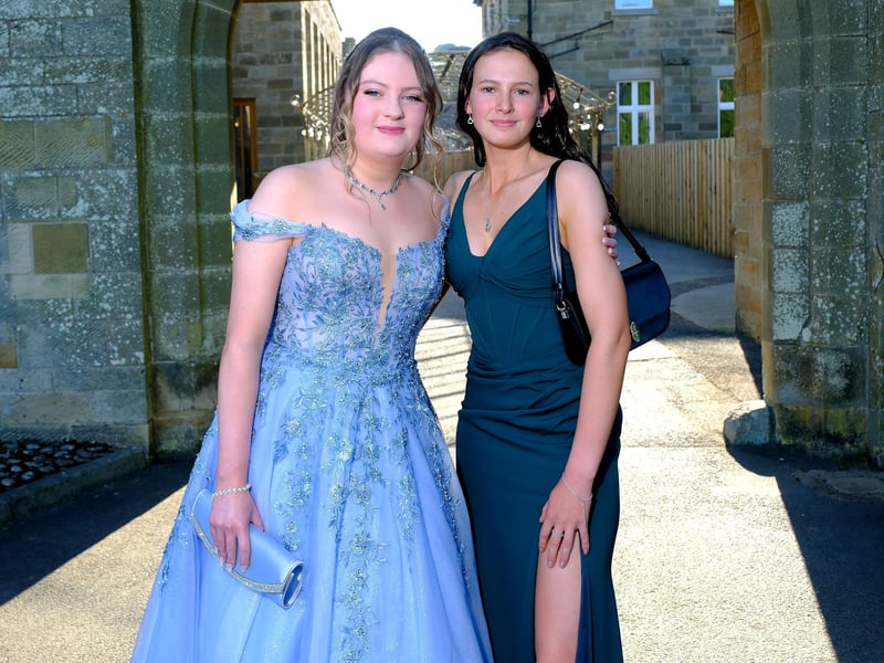 Students arrive to the prom at Sneaton Castle.
