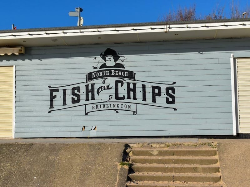 North Beach Fish and Chips are situated on North Marine Promenade, Bridlington and their beach-front location offers uninterrupted sea views. Due to the shops close proximity to the beach, opening hours depend on the weather.