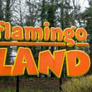 Flamingo Land sign.