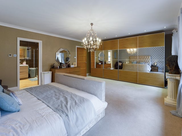 Each of the four bedrooms is styled individually.