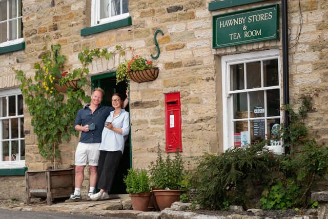 Oli Nicholls and Sally Pearson, owners of the Hawnby Stores business.