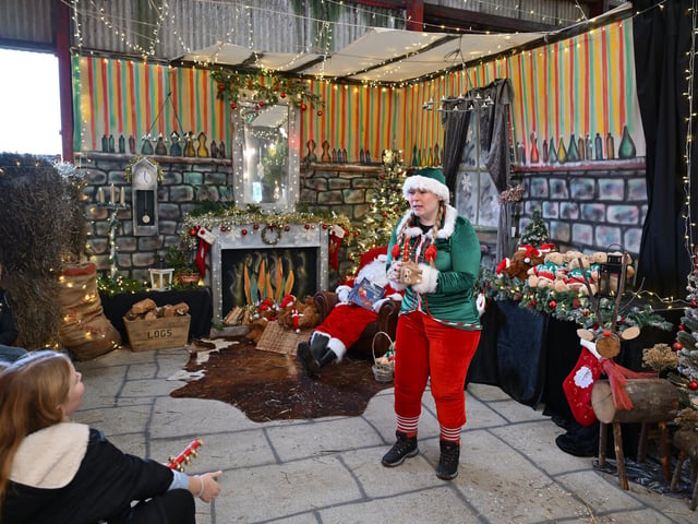 An Elf tells tales to the children!