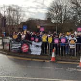 The Royal College of Nursing picket at Scarborough Hospital. (Photo: Anttoni James Numminen)