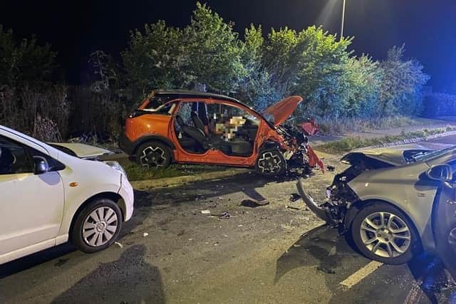 Firefighters from Pickering encountered a three vehicle traffic collision on the A170 near Pickering on Monday evening.