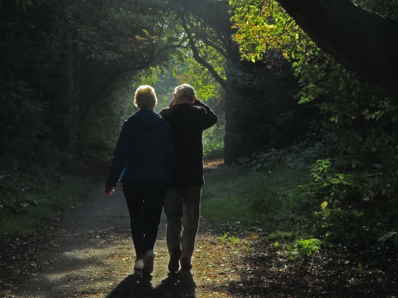 Taking a walk on the Cinder Track.
picture by Stephen Hovington.