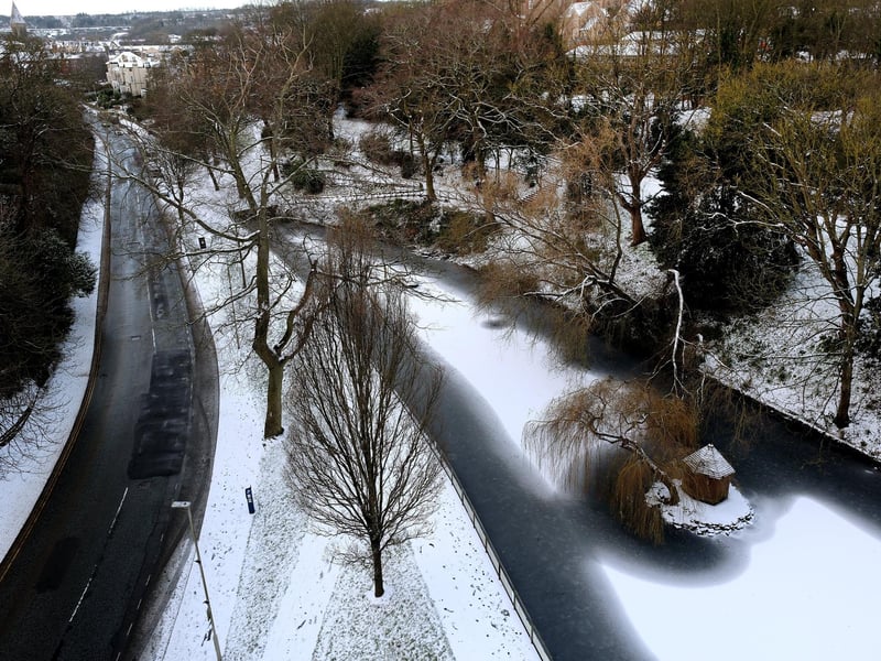 Valley Road in the snow!