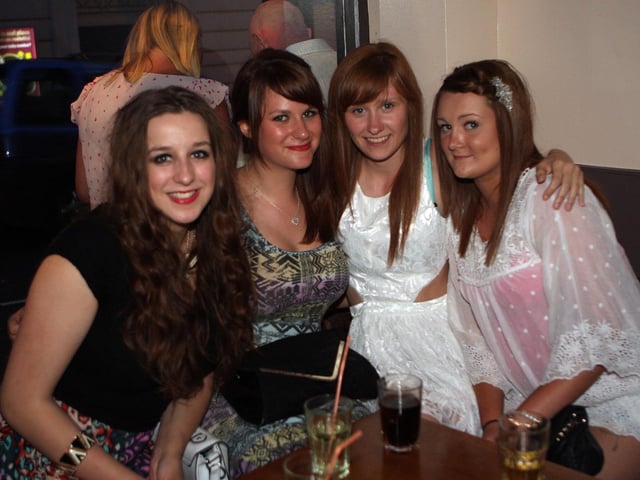 Harmony, Xanthe, Lauren and Tania on a girl's night out in Snowy's
