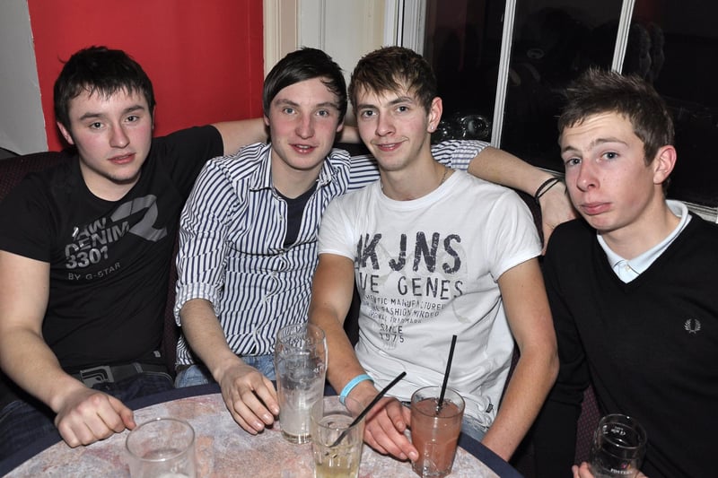 Nick, Tom, Carl and Tom having a laugh.